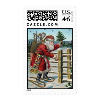 Vintage Santa Postage-Darker stamp