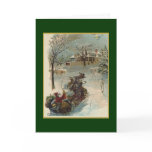 Vintage Santa Sleigh Card