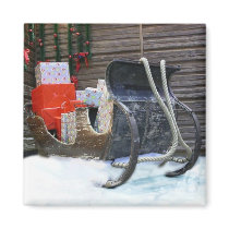 Vintage Santa Sleigh Magnet by forbes1954 Vintage Santa Sleigh Magnet