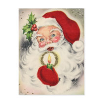 Vintage Santa w/candle postcards by ShowMeWrappers Vintage Santa w/candle postcards