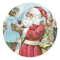 Vintage Santa with Child stickers by RetroCommunications Vintage Santa with Child stickers