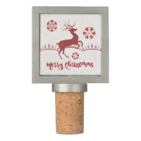 Vintage Santa's Deer Christmas Wine Stopper