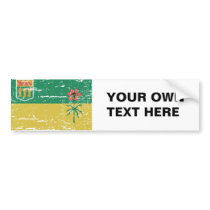 Vintage SASKATCHEWAN Flag Bumper Stickers