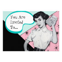 Vintage Sassy Secretary Invitation
