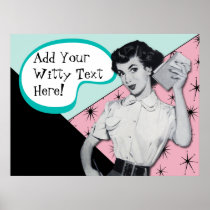Vintage Sassy Secretary Print