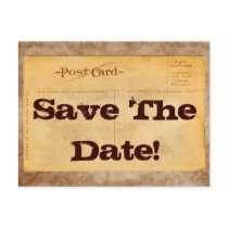 Vintage Save The Date! Invitation Postcards