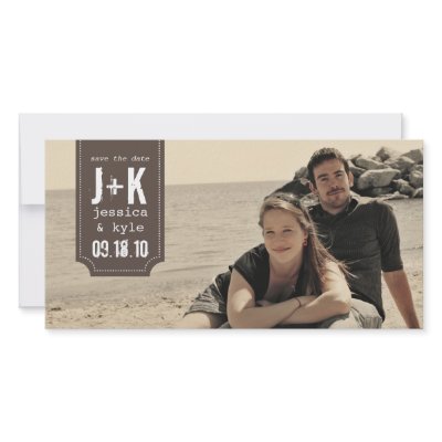 Vintage Save the Date Photo Card Template