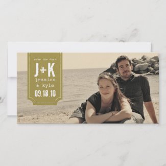 Vintage Save the Date Photo Card Template photocard