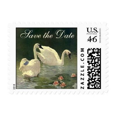 Vintage Save the Date! Postage Stamp