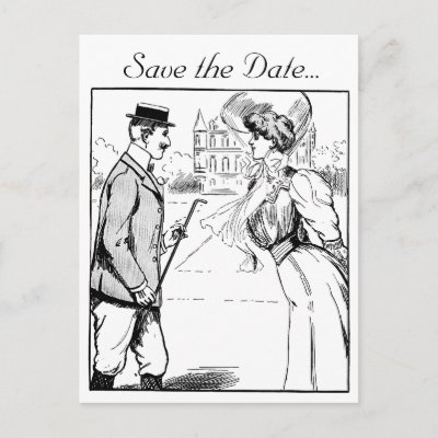 Vintage Save the Date Postcard