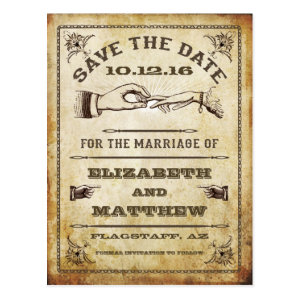 Vintage Save the Date Postcard