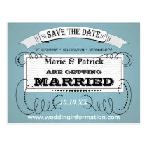Vintage Save The Date postcards
