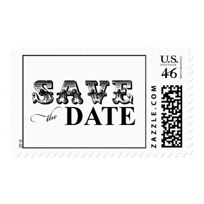 Vintage Save the Date Stamp Stamps