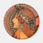 Vintage Savonnerie de Bagnolet by Alfons Mucha Fridge Magnet