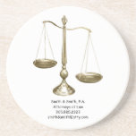 Vintage Scales of Justice coasters