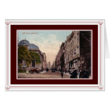 Vintage scene of Liverpool, England Card