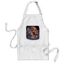 Vintage Sci Fi Spaceship aprons
