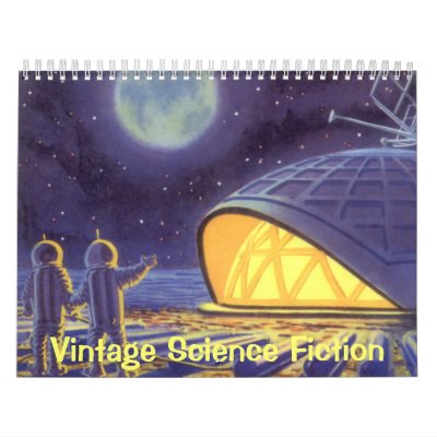 Ficção científica 2010 do vintage calendario de parede por YesterdayCafe