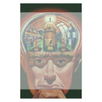 Vintage Science Fiction Alien Brain Exposing a Lab Personalized Stationery