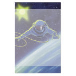 Vintage Science Fiction Astronaut on a Spacewalk Custom Stationery