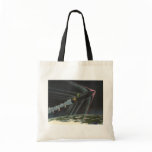 Vintage Science Fiction Astronaut Riding a Rocket bags