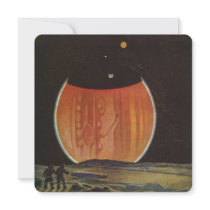 Vintage Science Fiction, Astronauts on Ganymede Invitation