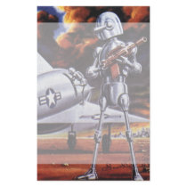 Vintage Science Fiction; Military Robot Soldiers Stationery