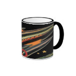 Vintage Science Fiction Rocket Ship, Space, Stars Coffee Mugs