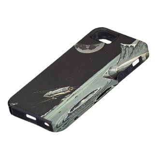 Vintage Science Fiction Rocket Ships Moon Space iPhone 5 Cover