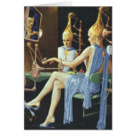 Vintage Science Fiction Spa Beauty Salon Manicures Greeting Card