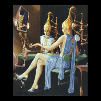 Vintage Science Fiction Spa Beauty Salon Manicures Posters