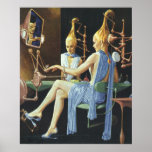 Vintage Science Fiction Spa Beauty Salon Manicures Posters