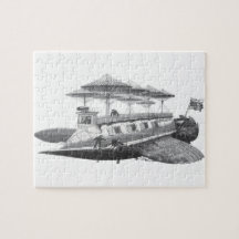 Vintage Science Fiction Steampunk Airship Eclipse Puzzles