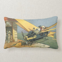 Vintage Science Fiction Steampunk Convertible Car Pillows