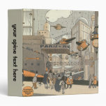 Vintage Science Fiction Steampunk Urban Paris Binders