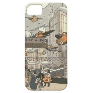 Vintage Science Fiction Steampunk Urban Paris iPhone 5 Cases