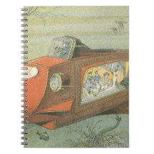 Vintage Science Fiction Submarine Under the Ocean Notebooks