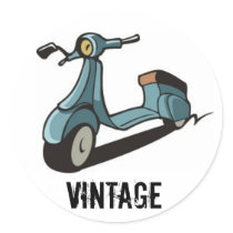 VINTAGE SCOOTER STICKER