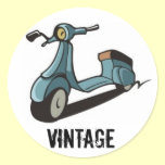VINTAGE SCOOTER STICKER stickers