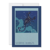 Vintage Scorpio invitations