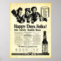 Vintage Scotch Brew Near Beer Lager Print