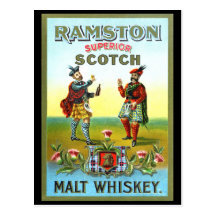 Vintage Scotch Whiskey LABEL Postcards
