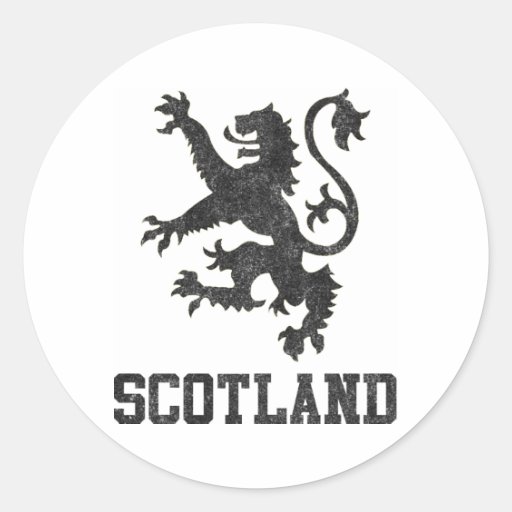 Vintage Scotland Classic Round Sticker Zazzle
