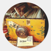 Vintage Scrapbook Round Stickers