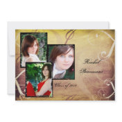 Vintage Scroll Photo Graduation Announcement
