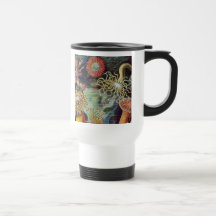 Vintage sea anemones scientific illustration coffee mug