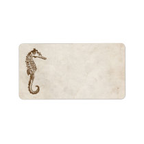 Vintage Sea Horse Beach Address Custom Address Labels
