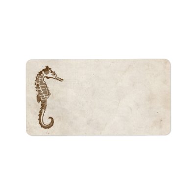 Vintage Sea Horse Beach Address Custom Address Labels