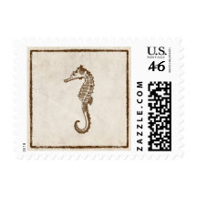 Vintage Sea Horse Postage