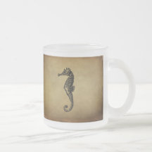 Vintage Seahorse Illustration Coffee Mugs